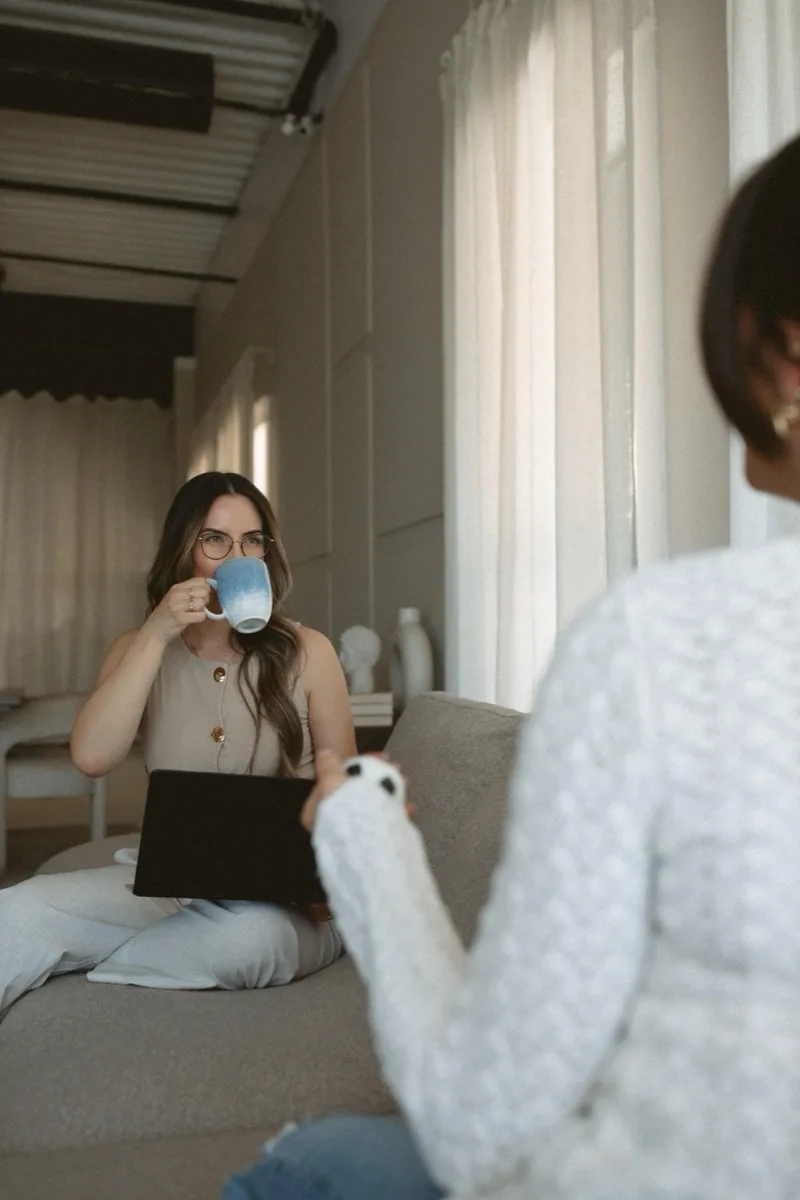 A warm therapy session moment from the Anchor & Bloom photography